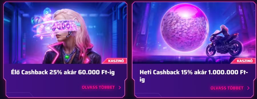 Roby Casino értékelés cashback bónuszok