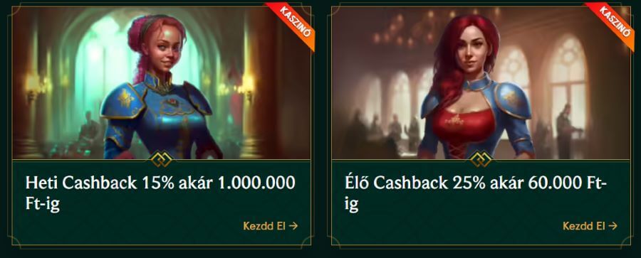 Casinia értékelés cashback bónuszok