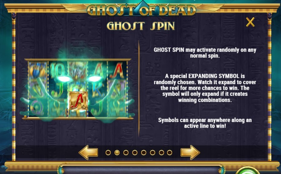 ghost spin bónusz funkció