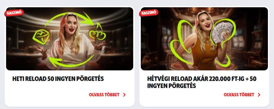 ingyenes pörgetések