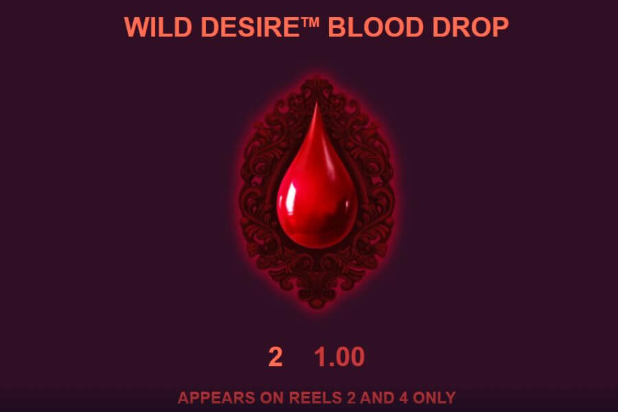 Wild Desire blood drop szimbólum