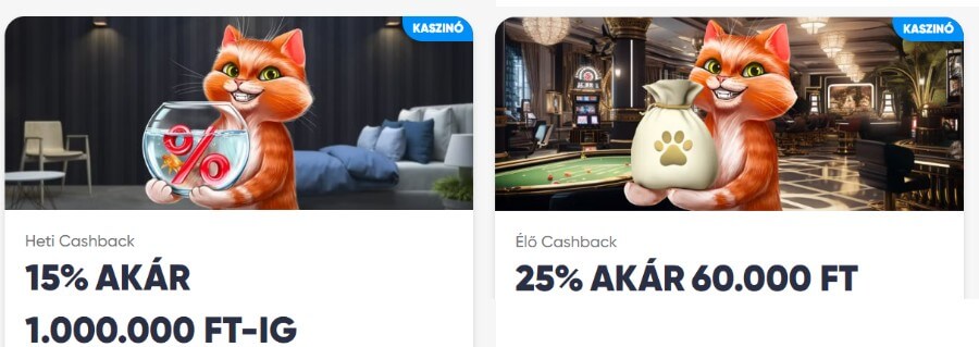 cashback bónuszok