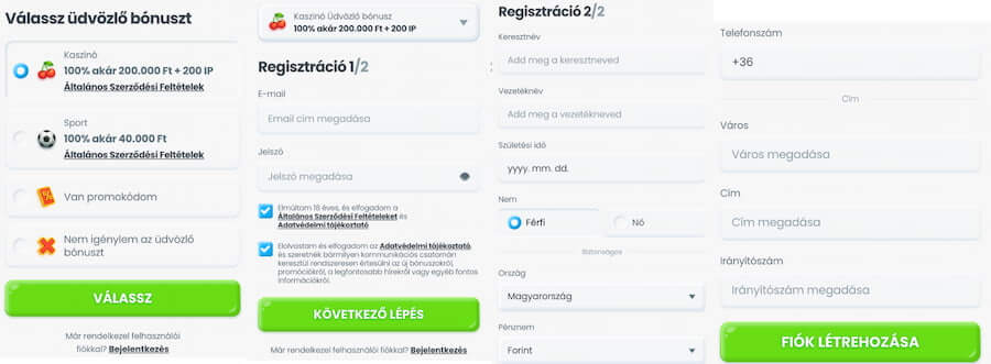 regisztráció