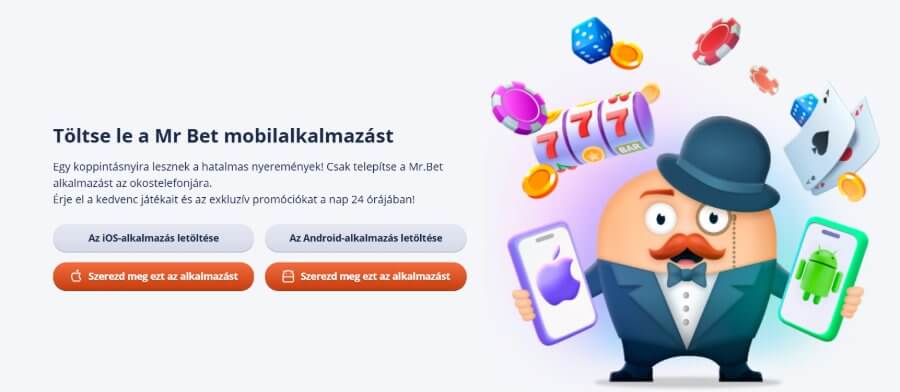 Mr.Bet értékelés mobil applikáció