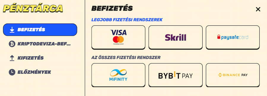 befizetés